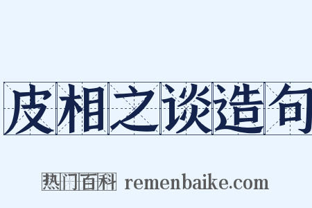 皮相之谈造句是什么意思的图片